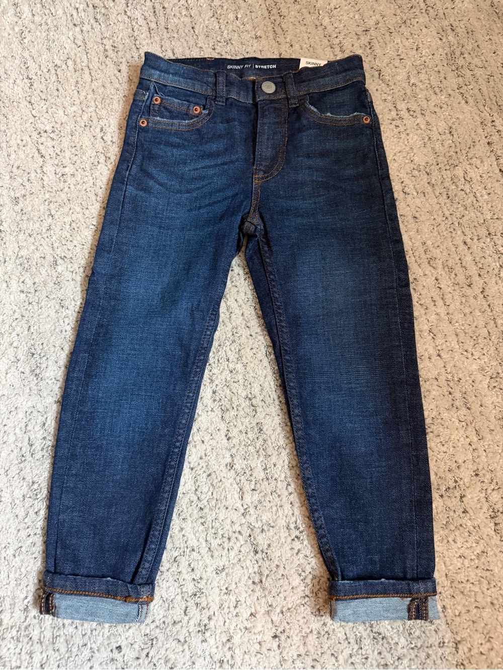 NWT Zara Dark Blue Kids Stretch Jeans size 6 girls